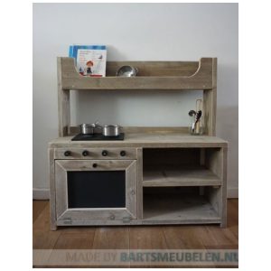 speelkeuken 17- kinderkeuken van old-look steigerhout