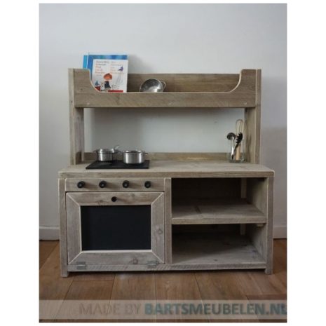 speelkeuken 17- kinderkeuken van old-look steigerhout