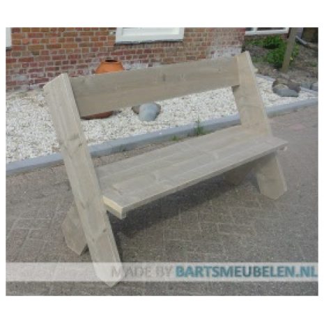 Steigerhouten bank Sofie met rugleuning Steigerhouten bank Sofie met rugleuning