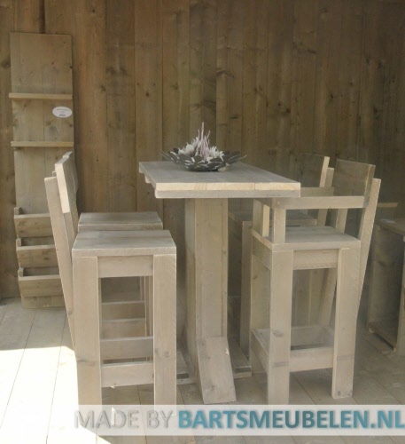 Steigerhouten barkruk Frans 1.3