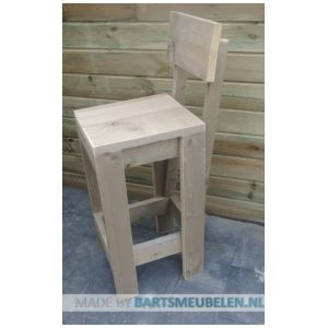 Steigerhouten barkruk Frans