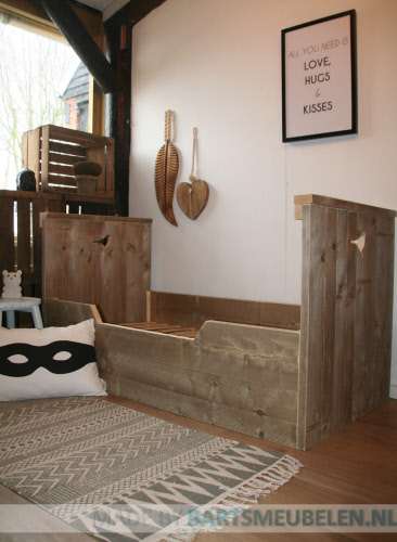 Steigerhouten bed Joey 1.1