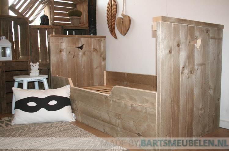 Steigerhouten bed Joey 1.4
