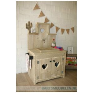 Mini speelkeuken van steigerhout