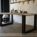 Steigerhouten tafel met stalen U-onderstel 1.2