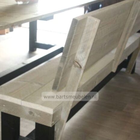 achterkant eetkamerbank met rug Sjors