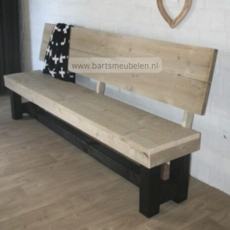 eetkamerbank met rug Sjors steigerhout