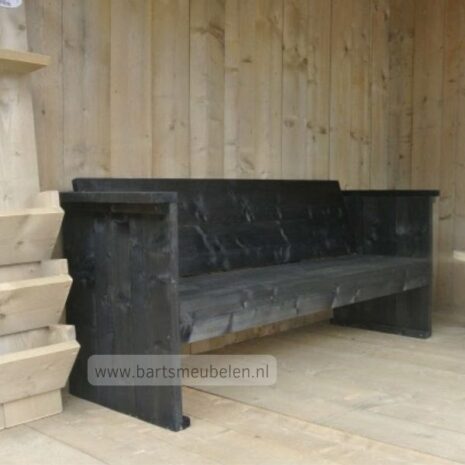 steigerhouten bank jonas met armleuningen