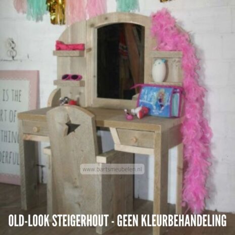 steigerhouten kaptafel peuter - old-look steigerhout
