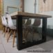 steigerhouten tafel met stalen U-onderstel.2