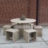 steigerhouten tuinset ludo.7 steigerhouten-tuinset-ludo.7 - ronde tuintafel set