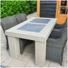 steigerhouten tuintafel guus met antraciet grijze tegels steigerhouten tuintafel guus met antraciet grijze tegels