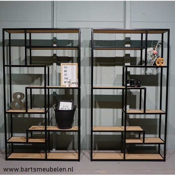 vakkenkast rustiek eikenhout en staal 2.2 vakkenkast-rustiek-eikenhout-en-staal-2.2