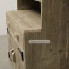 steigerhouten buffetkast 2.13 foto steigerhouten buffetkast met zwarte scharnieren en houten handgrepen