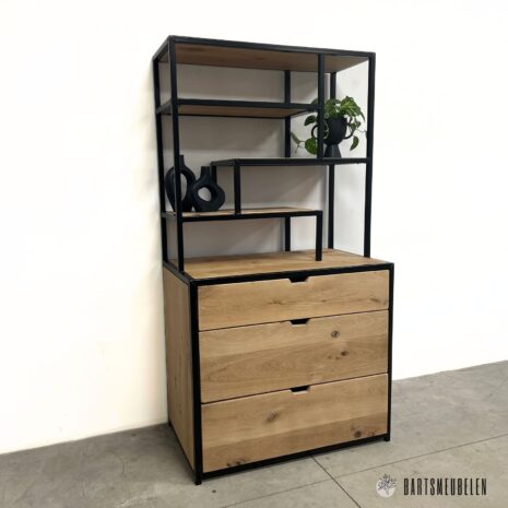 Kast eiken en staal claudia