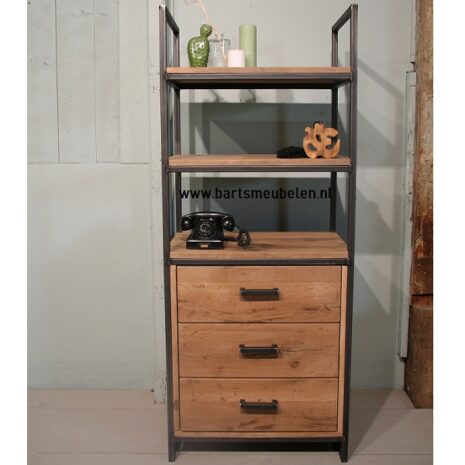 kast vintage eikenhout en staal maud kast-vintage-eikenhout-en-staal-maud