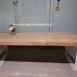 eettafel vintage eiken met strip onderstel.1.2