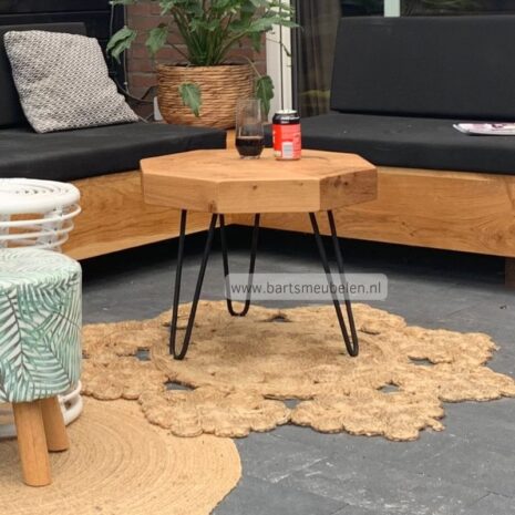 Bijzettafeltje 8 hoek.2 bijzettafeltje 8-hoek