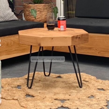 bijzettafeltje 8-hoek industrieel