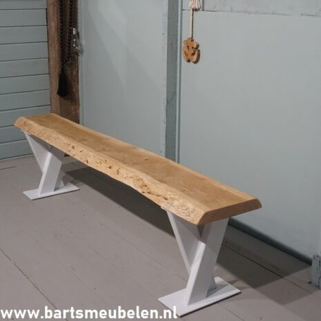 eikenhouten boombankje met stalen onderstel 8 eikenhouten-boombankje-met-stalen-onderstel.8