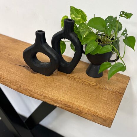 massief eiken boomstam haltafeltje