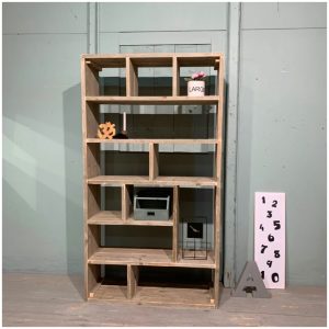 steigerhouten vakkenkast suzanne - oldlook