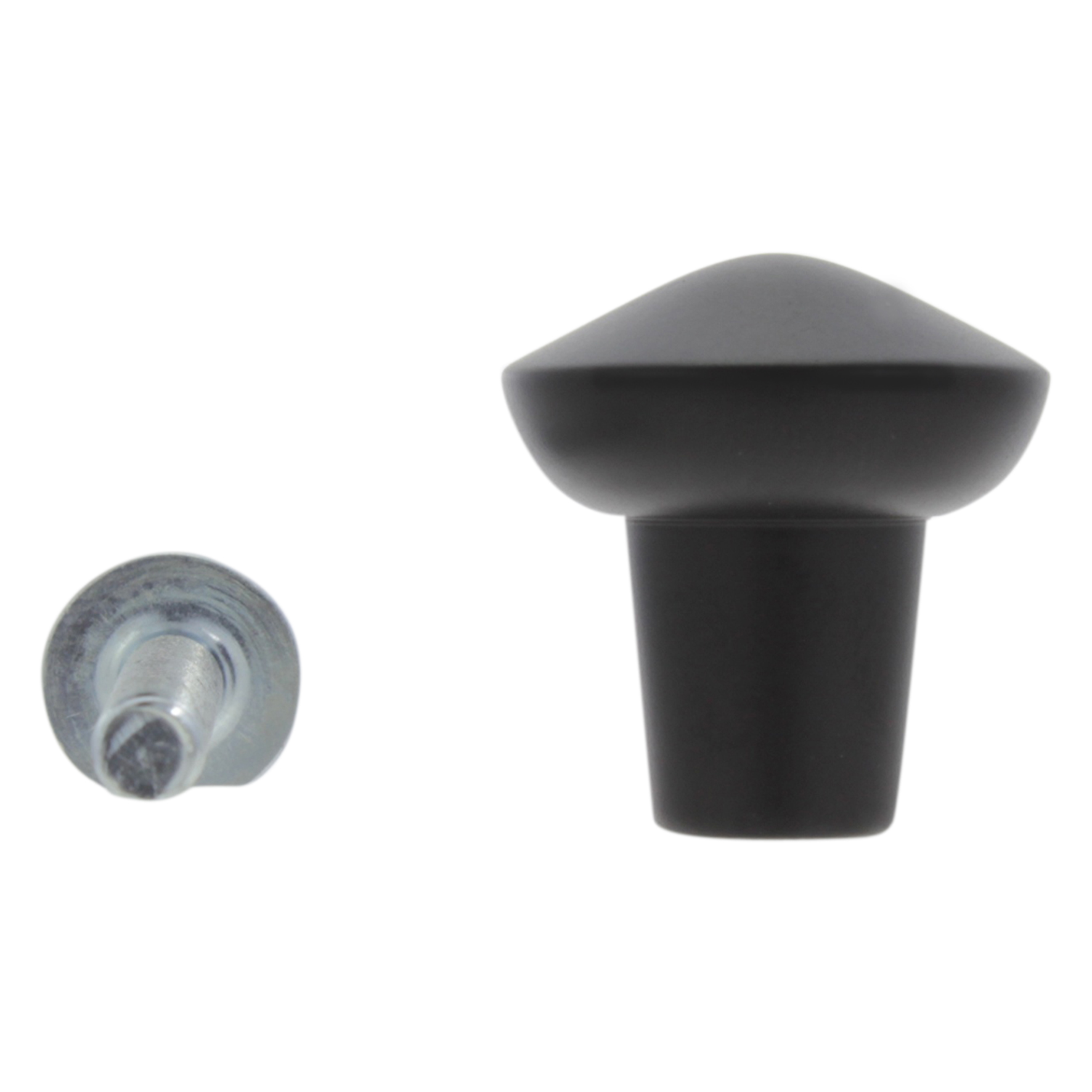 knop-punt-rond-20mm-zwart