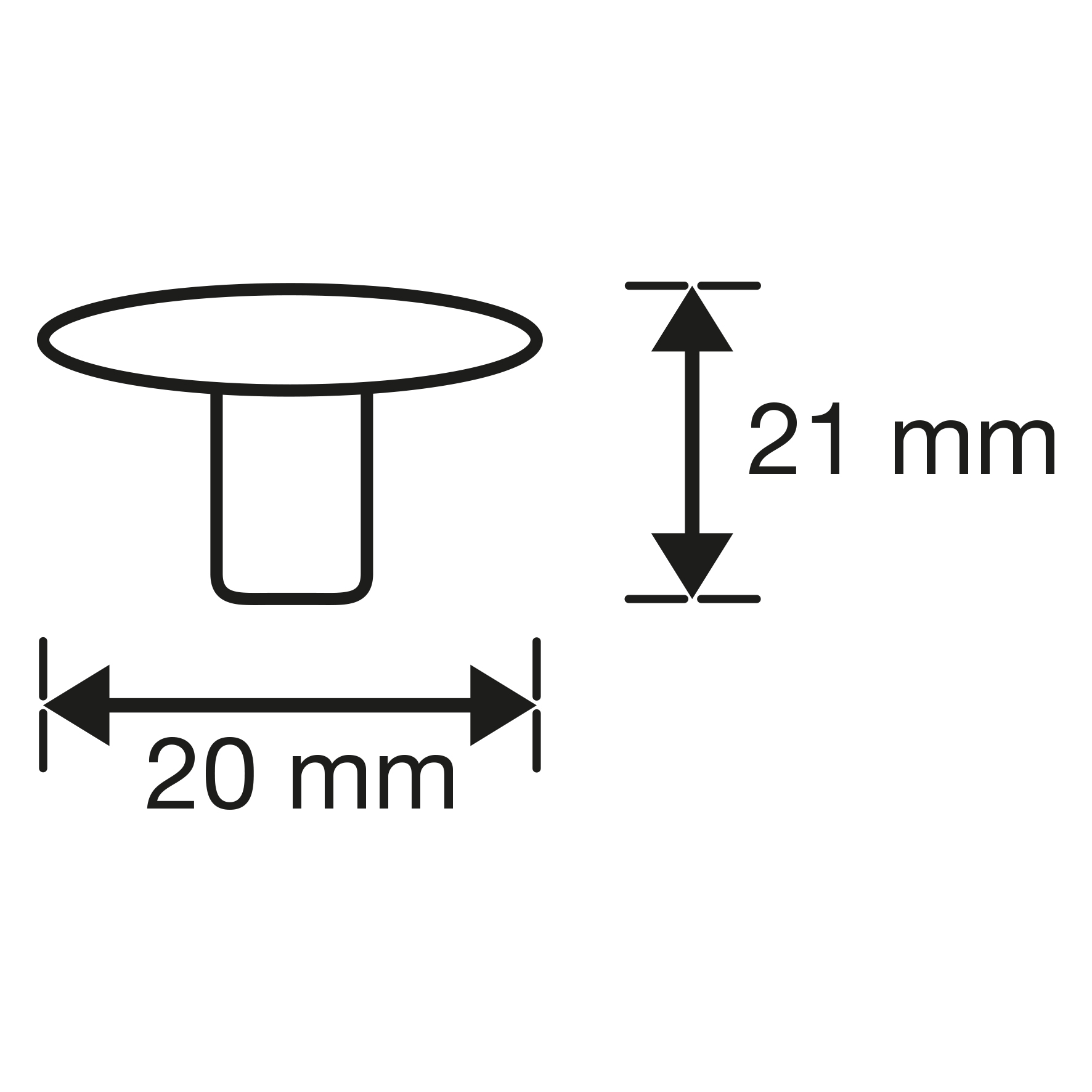 knop-punt-rond-20mm-zwart.1