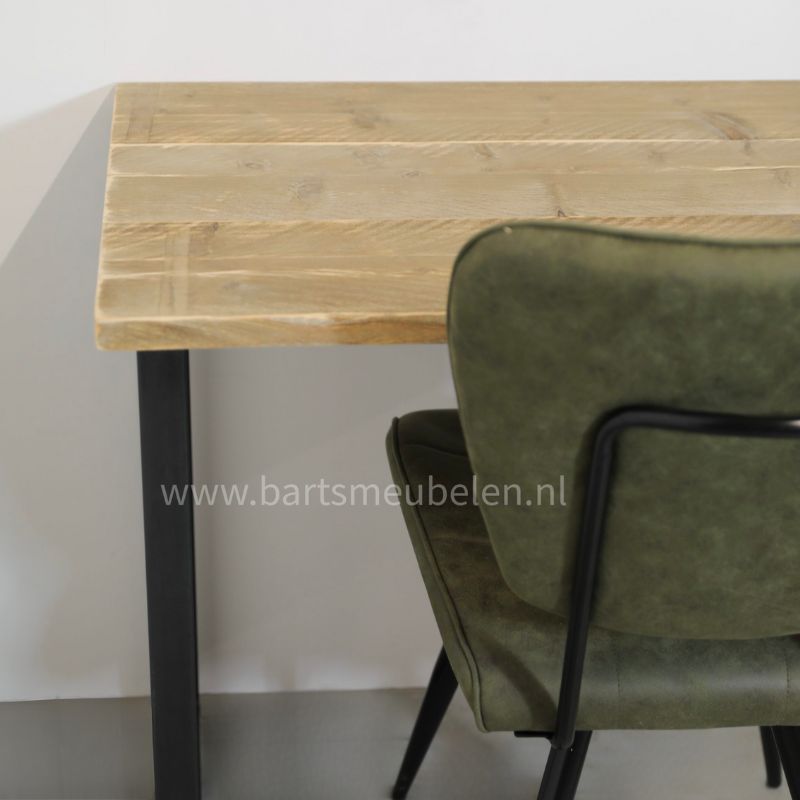 industieel bureau dean met steigerhout blad details industieel bureau dean met steigerhout blad - details