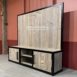 tv meubel industrieel carl.5 steigerhouten tv meubel industrieel carl met achterwand