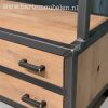 wandkast industrieel mees detail afbeelding lades en stalen frame wandkast industrieel mees