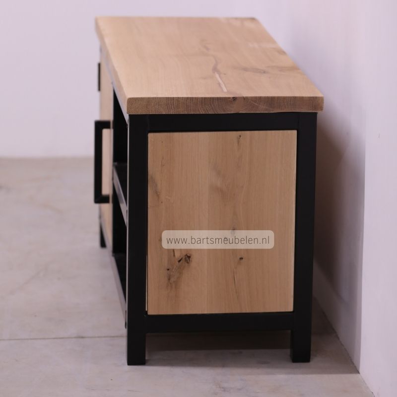 eikenhout ingelegd tv kast industrieel mavi