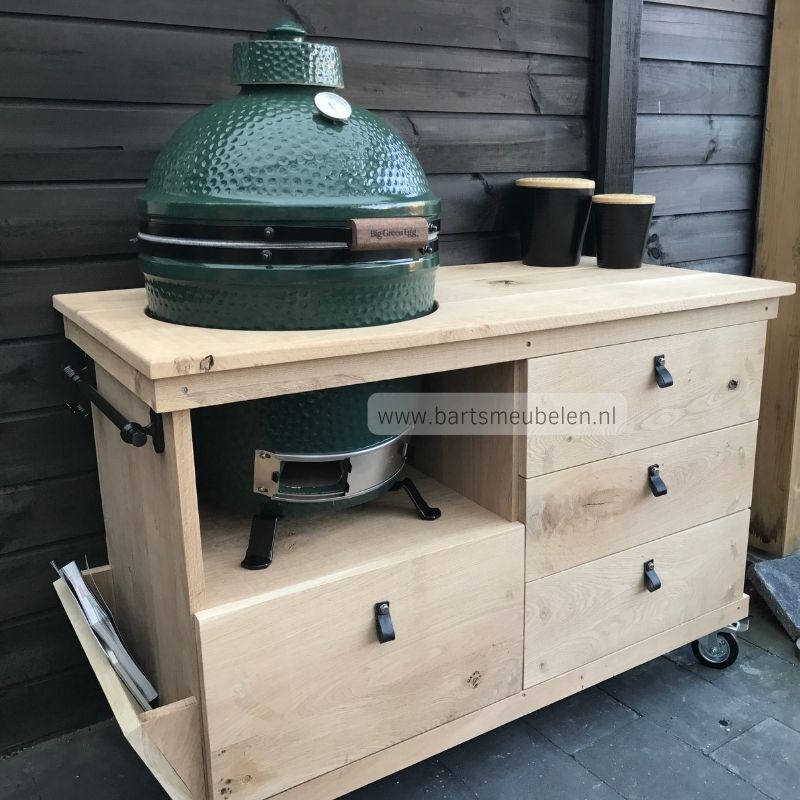 buitenkeuken bbq bay eikenhout