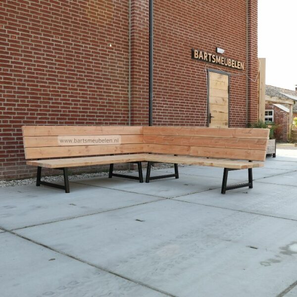 loungeset hoekbank douglas met stalen frame