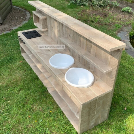 zand en watertafel steigerhout