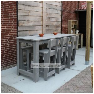 bartafel set 6 personen steigerhout