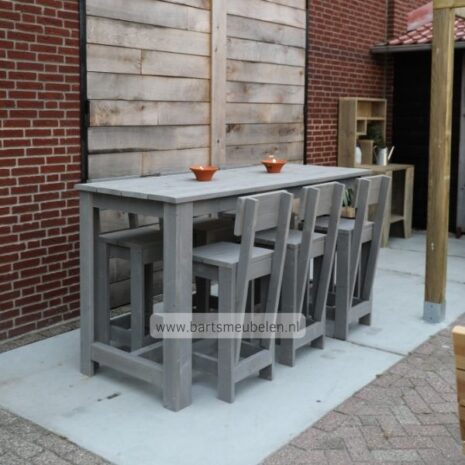 bartafel set 6 personen steigerhout