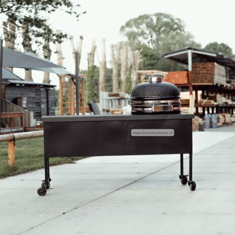 zwarte bbqtafel ray met wielen
