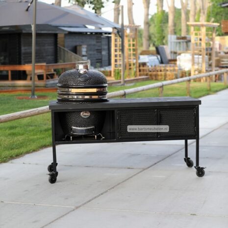 bbqtafel zwart met wielen
