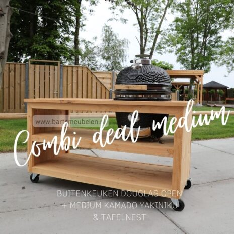 combi deal medium open buitenkeuken hout kamado combi deal medium open Douglas