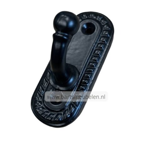 kapstokhaak zwart rustiek 1