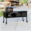 zwarte bbqtafel met kamado