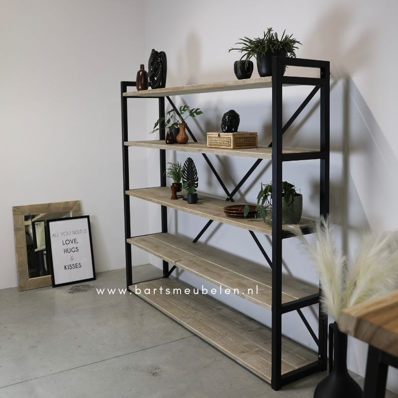 boekenkast industrieel tirza 10 boekenkast stalen frame industrieel