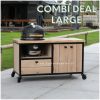 combi deal kamado large bbqtafel industrieel eiken