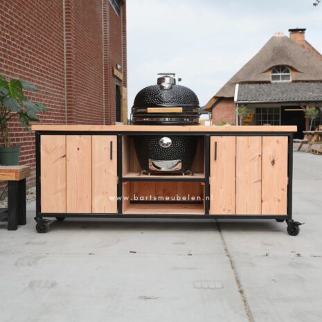 voorzijde buitenkeuken douglas stalen frame