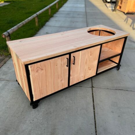 stalen bbq tafel douglas (zonder kamado)