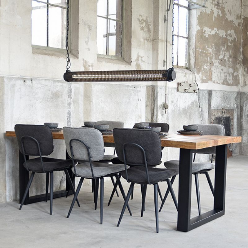 Hanglamp Tube – Zwart Metaal sfeerfoto