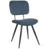 LABEL51 Eetkamerstoel Vic - Blauw - Ribcord