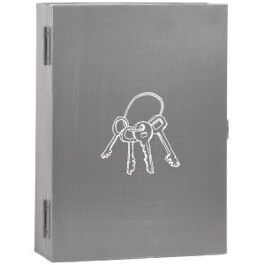 LABEL51 Wanddecoratie Sleutelkastje - Antiek grijs - Metaal