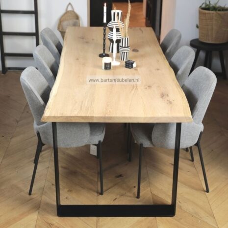 boomstam eettafel met u onderstel strip 40 boomstam eettafel met u onderstel strip (40)